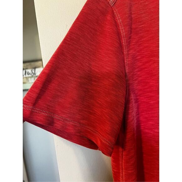 Tommy Bahama Men’s Size Medium Polo Shirt Red Short Sleeve Casual Golf Top - Picture 5 of 8